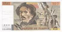 France 100 Francs Delacroix - 1981 Serial H.44 - XF