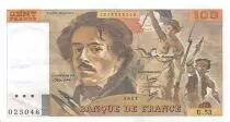 France 100 Francs Delacroix - 1981 Serial U.53 - XF