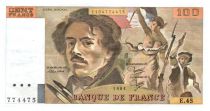 France 100 Francs Delacroix - 1981 TTB Hachuré