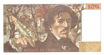 France 100 Francs Delacroix - 1981 TTB Hachuré