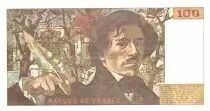 France 100 Francs Delacroix - 1981 TTB Hachur&eacute;