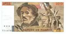 France 100 Francs Delacroix - 1981 VF
