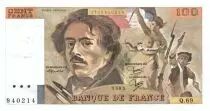 France 100 Francs Delacroix - 1983 TTB Hachur&eacute;