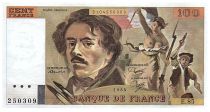 France 100 Francs Delacroix - 1984 - Serial E.85 - Fay.69.08a