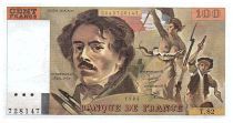 France 100 Francs Delacroix - 1984 - Serial T.82 - Fay.69.08a