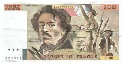 France 100 Francs Delacroix - 1984 Serial E.89 - VF