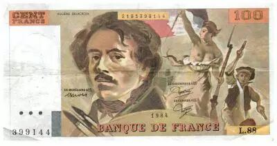 France 100 Francs Delacroix - 1984 Serial L.88 - VF