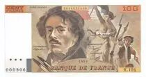 France 100 Francs Delacroix - 1986 Serial K.104 - AU