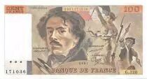 France 100 Francs Delacroix - 1987 Serial G.120 - XF