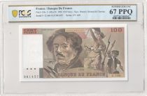 France 100 Francs Delacroix - 1990 -  Serial OG.166 - PCGS 67 PPQ