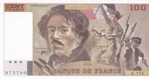 France 100 Francs Delacroix - 1990 - Serial D.178