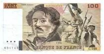 France 100 Francs Delacroix - 1990 Serial C.180 - VF