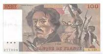 France 100 Francs Delacroix - 1990 Serial G.149 - XF