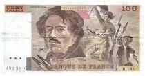 France 100 Francs Delacroix - 1990 Serial R.188 - F+