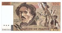France 100 Francs Delacroix - 1991 - Serial B.170 - large watermark - Fay.69bis.03a1a