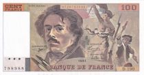 France 100 Francs Delacroix - 1991 - Serial D.180