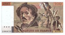 France 100 Francs Delacroix - 1991 - Serial Q.170 - large watermark - Fay.69bis.031a