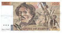 France 100 Francs Delacroix - 1991 Serial P.171 - Small watermark - F+