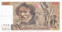 France 100 Francs Delacroix - 1991 Serial P.205 - VF