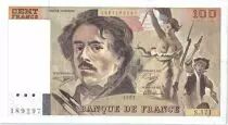France 100 Francs Delacroix - 1991 S&eacute;rie S.171 - Grand filigrane