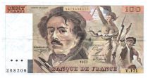 France 100 Francs Delacroix - 1991 Série V.171 - Grand filigrane - TTB