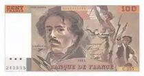 France 100 Francs Delacroix - 1993 Serial C.255 - AU