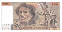 France 100 Francs Delacroix - 1993 Serial O.255 - AU