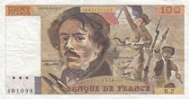 France 100 Francs Delacroix 1978 - Serial H.2