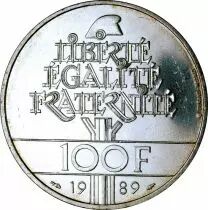 France 100 Francs Droits de l\'Homme FRANCE 1989 (SUP)