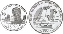 France 100 Francs Dumont d\'Urville - 1992 - Terres Australes et Antartiques Françaises - Proof - Silver - without certificate