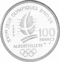 France 100 Francs JO Albertville - Bobsleigh - 1990 - Proof - without certificate