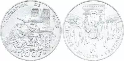 France 100 Francs Liberation of Paris 1944 - 1994