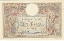 France 100 Francs LOM - large cartridges - 02-04-1931 - Serial G.29943