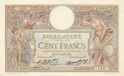 France 100 Francs LOM - large cartridges - 02-04-1931 - Serial N.29942