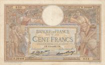 France 100 Francs LOM - large cartridges - 04-09-1930 - Serial R.26486