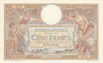 France 100 Francs LOM - large cartridges - 09-06-1932 - Serial H.35535