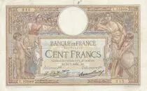 France 100 Francs LOM - large cartridges - 31-07-1930 - Serial L.25989