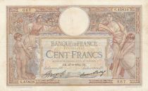 France 100 Francs Luc Olivier Merson - 08-11-1934 -  Serial S.45838