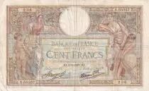 France 100 Francs Luc Olivier Merson - 09-09-1937 -  Serial A.55557