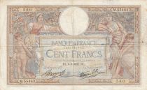 France 100 Francs Luc Olivier Merson - 09-09-1937 -  Serial M.55463