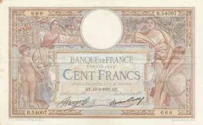 France 100 Francs Luc Olivier Merson - 13-05-1937 -  Serial B.54007
