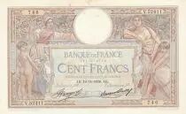 France 100 Francs Luc Olivier Merson - 19-11-1936 -  Serial V.52411