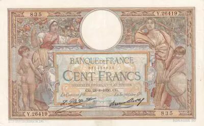 France 100 Francs Luc Olivier Merson - 28-01-1930 -  Serial Y.26419