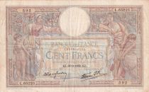 France 100 Francs Luc Olivier Merson - 30-03-1939 - Serial L.65225