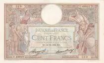 France 100 Francs Luc Olivier Merson - Large Cartridges - 14-11-1935 - Serial U.49922