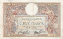 France 100 Francs Luc Olivier Merson - Modifié - 21-10-1937 Série R.55991