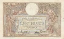 France 100 Francs Luc Olivier Merson - Modifi&eacute; - 30-09-1937 S&eacute;rie L.55589