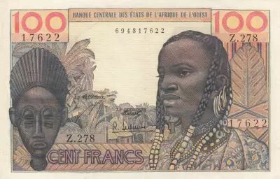 France 100 Francs mask 1959 - Serial Z.278