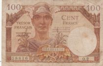 France 100 Francs Mercury, French Treasury - 1947 - Serial O.2
