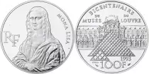 France 100 Francs Mona Lisa - 1993 - Argent - Avec boite et sans certificat - Frappe BE